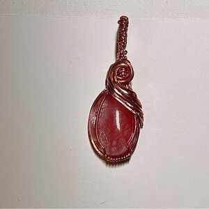 Elegant Rose Colored Pendant Necklace
